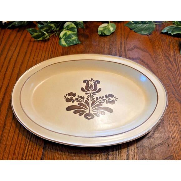 Vintage Pfaltzgraff Village 14"  x  10" Oval Oblong Serving Platter Plate - Picture 1 of 5